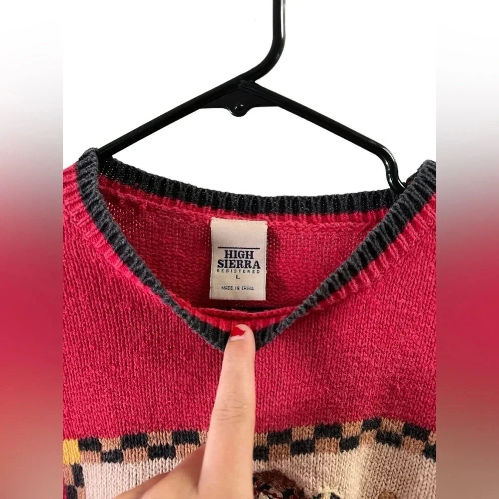 Vintage red angel knit sweater - Picture 4 of 4